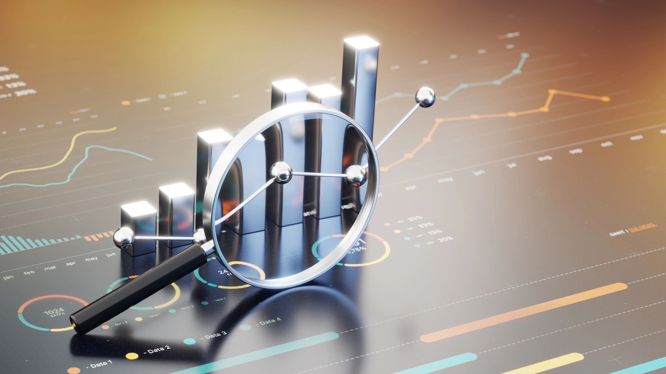 Business growth chart and analytics concept