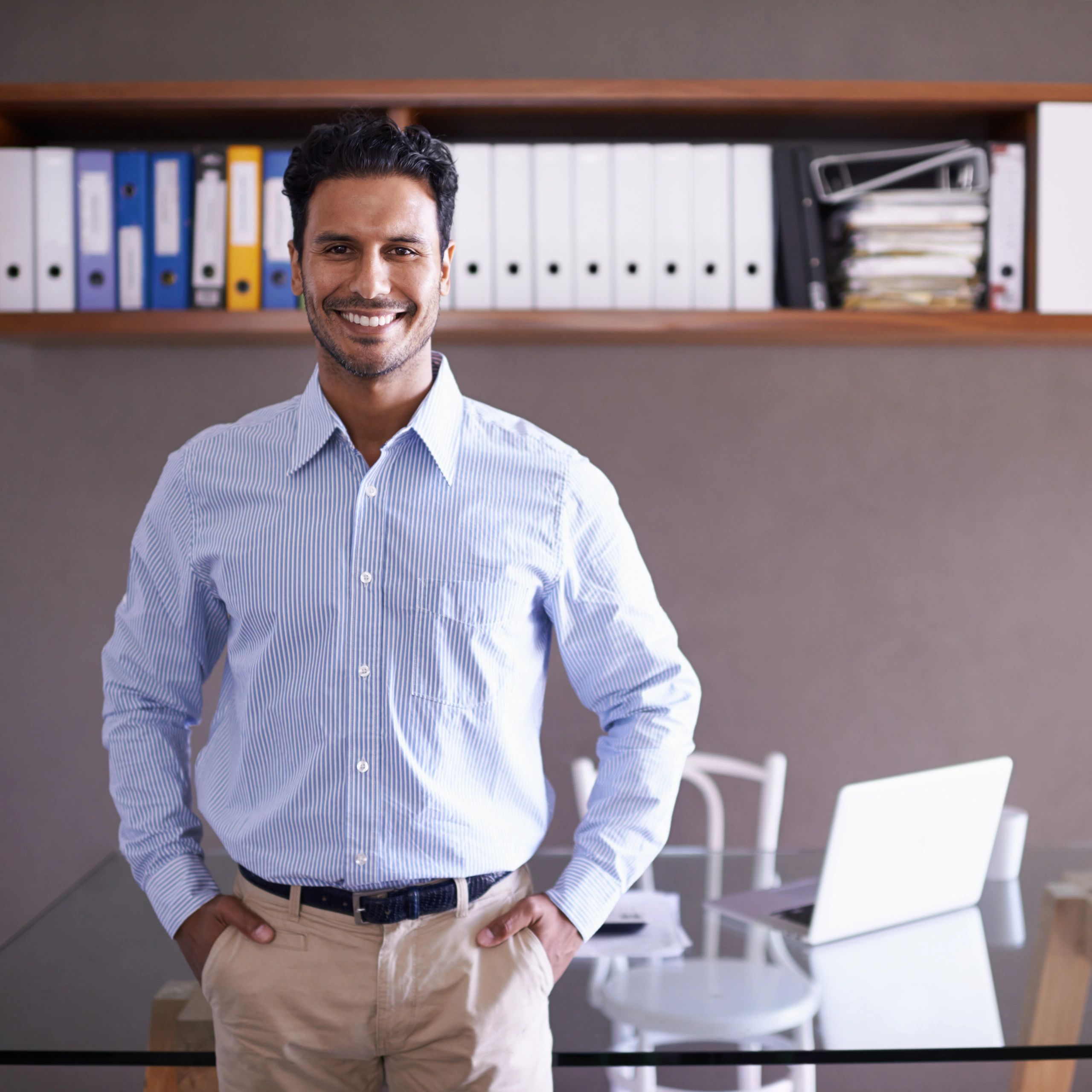 Portrait of a businessman in an office